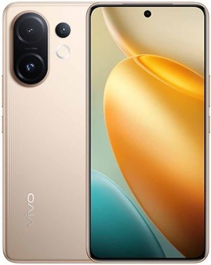 Nuevo teléfono vivo T4 Pro de color dorado