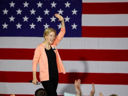 Elizabeth Warren, el pasado jueves en Raleigh (Carolina del Norte).