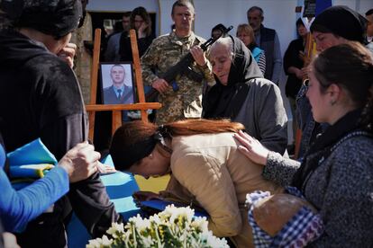 Funeral este jueves de Vladislav Sopronchuk, nacido en 1995 y muerto el 24 de agosto combatiendo a las tropas rusas en la región de Donetsk.