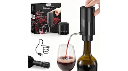 Este aireador de vino es muy fácil de usar y limpiar.