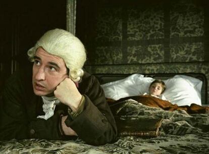 Fotograma de <i>Tristram Shandy, </i><b>con </b>Steve Coogan en primer plano.