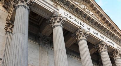 Exterior del Congreso de los Diputados.