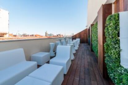 Terraza del hotel Sidorme Madrid Fuencarral 52.