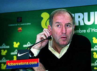 Carles Rexach, durante su conferencia de prensa de ayer.