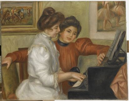 'Yvonne et Christine Lerolle al piano' (1897-1898), obra de Renoir.