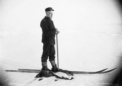 Amundsen, durante el viaje del 'Bélgica'.