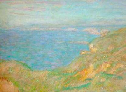 <i>Acantilados cerca del Dieppe, </i>de Claude Monet, una de las obras recuperadas.