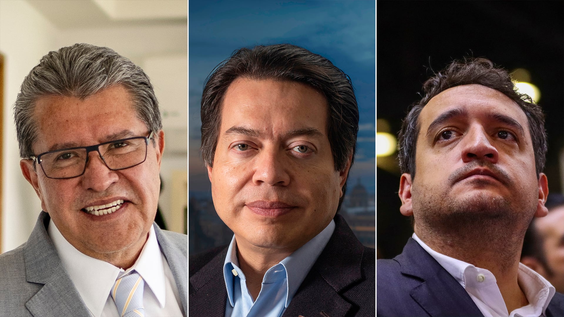 Ricardo Monreal, Mario Delgado y Andrés López Beltran.