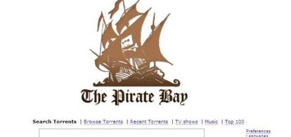 Pagina web The Pirate Bay