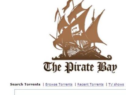 Pagina web The Pirate Bay