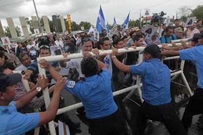 Protestas en Managua contra el proyecto de canal.