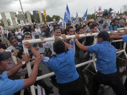 Protestas en Managua contra el proyecto de canal.