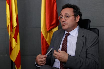 El fiscal general del Estado, Álvaro García Ortiz, momentos antes de presidir la Junta de Fiscales celebrada el pasado miércoles en la Ciutat de la Justicia de Barcelona.