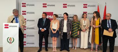 Los representantes de la junta de gobierno y sección de turno de oficio y justicia gratuíta del IPCM.