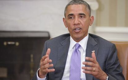 O presidente Obama durante a reunião bilateral com o primeiro-ministro australiano na Casa Branca, nesta quinta-feira.