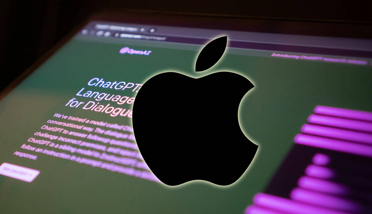 Logo de Apple y de ChatGPT
