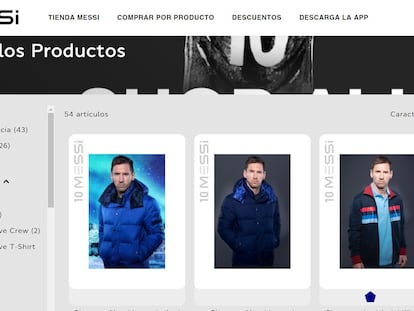 portada de la tienda de Messi