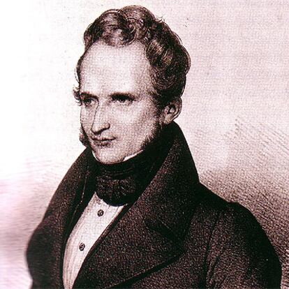 Retrato del autor francés Alfred de Vigny, de 1832.
