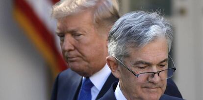 El presidente de EE UU, Donald Trump, junto a Jerome Powell, al que ha nominado para presidir la Fed