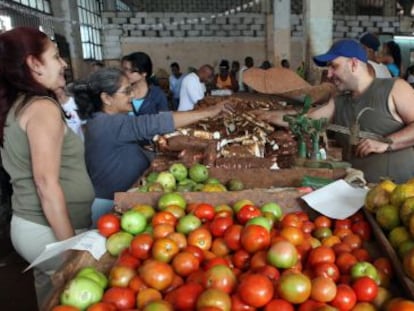 Imagen de un mercado privado en La Habana (Cuba), el primer d&iacute;a del a&ntilde;o.