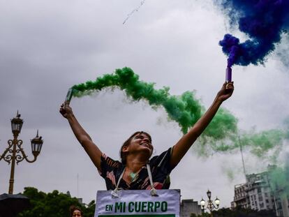 Manifestación feminista en Buenos Aires, Argentina.