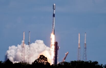 Lanzamiento de un cohete Falcon 9 de SpaceX, este mes en Cabo Cañaveral (Florida).