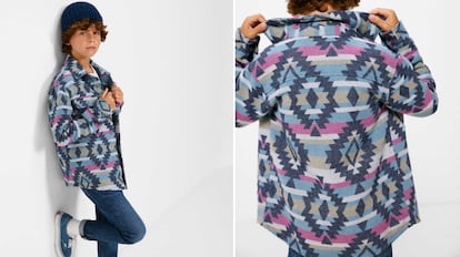 Sobre camisa con estampado étnico. Perfecta para aportar un toque distinto a cualquier look esta sobrecamisa para niño se puede adquirir también rebajada. Se oferta en tallas para niños de entre 5 y 12 años y cuenta con bolsillos en el pecho.  27,99€