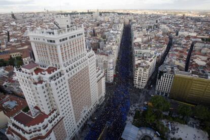 Vista de la Gran Vía de Madrid.