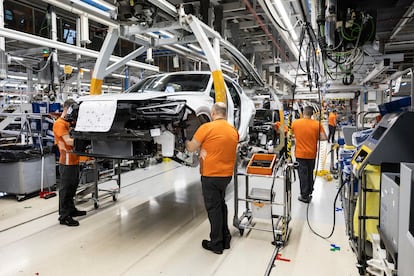 Planta de producción de coches  Seat en la fábrica de Martorell (Barcelona).