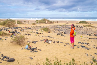 Cementerio de Cofete en el parque natural de la Jandía en Fuerteventura, en las Islas Canarias.