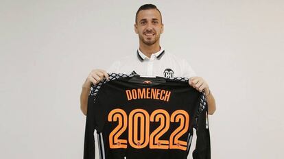 Dom&eacute;nech en su presentaci&oacute;n en el Valencia