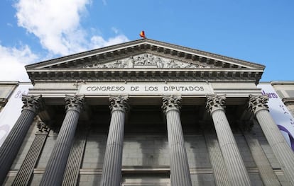 Fachada del Congreso de los Diputados.