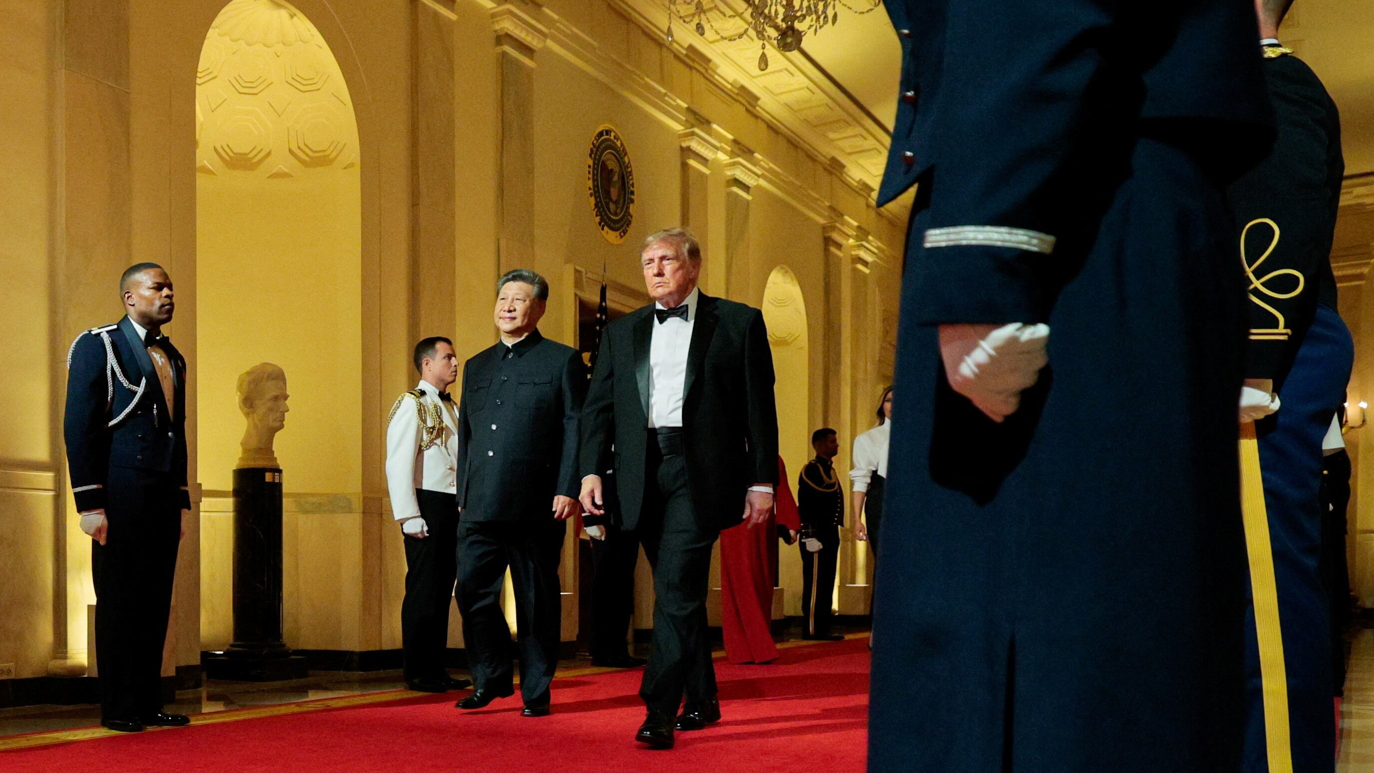 La cena de gala (y un águila calva) de Trump para agasajar a Xi Jinping