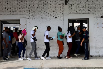 Migrantes en la COMAR de Tapachula, Chiapas, el 5 de agosto.