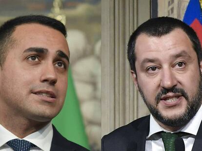 Luigi Di Maio i Matteo Salvini, el 7 de maig a Roma.