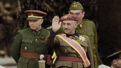 A colorized image of Franco from the documentary.