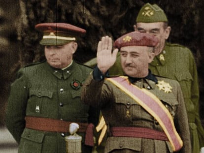 A colorized image of Franco from the documentary.