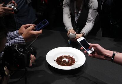 Uno de los platos que Joan Roca preparó durante su intervención en Madrid Fusión.