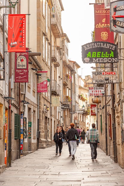 La Rúa do Franco, en Santiago de Compostela.