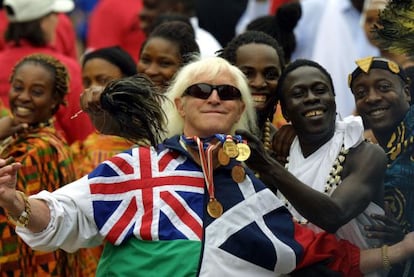 El presentador Jimmy Savile, en 2002.