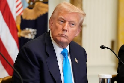 Trump, este miércoles en un acto en la Casa Blanca.