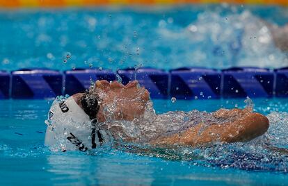 Fabiola Ramírez de México durante la natación en los Juegos Paralímpicos de Tokio, Japón, en agosto de 2021.