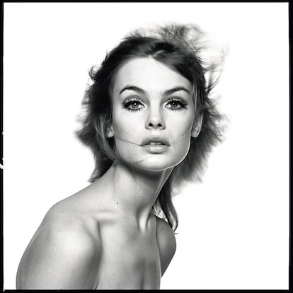 Una de lasfotografías expuestas en la galería Gagosian: la actriz y modelo Jean Shrimpton (1965)
