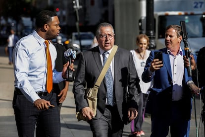 Marc Agnifilo, abogado de Sean Combs, a su llegada a la corte de Nueva York el 30 de junio de 2025.