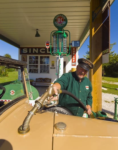 Estación de servicio Gay Parita, en Missouri, una gasolinera 'vintage' en la ruta 66.