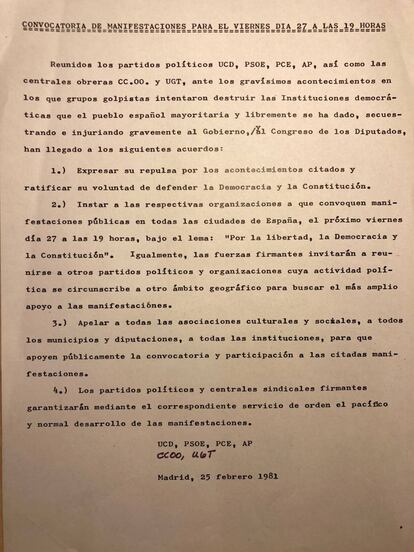 Manifest per la vaga del 27, amb l’afegit de CCOO i UGT.