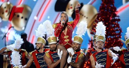 Mariah Carey durante una actuación a comienzos de diciembre.