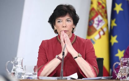 La ministra de Educación y Formación Profesional, Isabel Celaá.