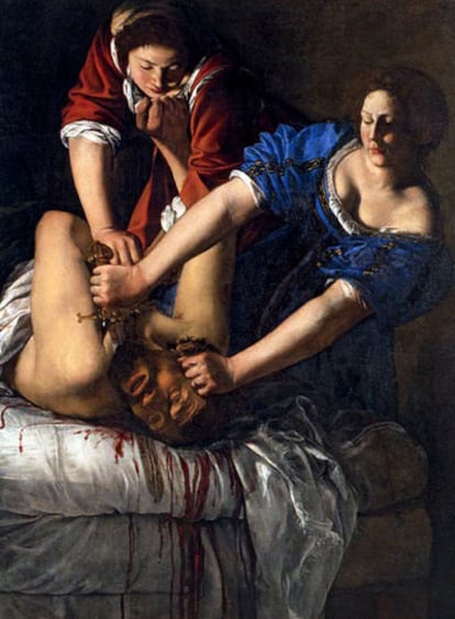 Óleo <i>Judith y Olofernes,</i> de Artemisia Gentileschi.