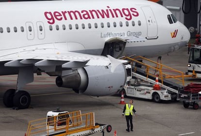 A file photo of a Germanwings Airbus 320, similar to the one that crashed in the Alps on Tuesday morning.